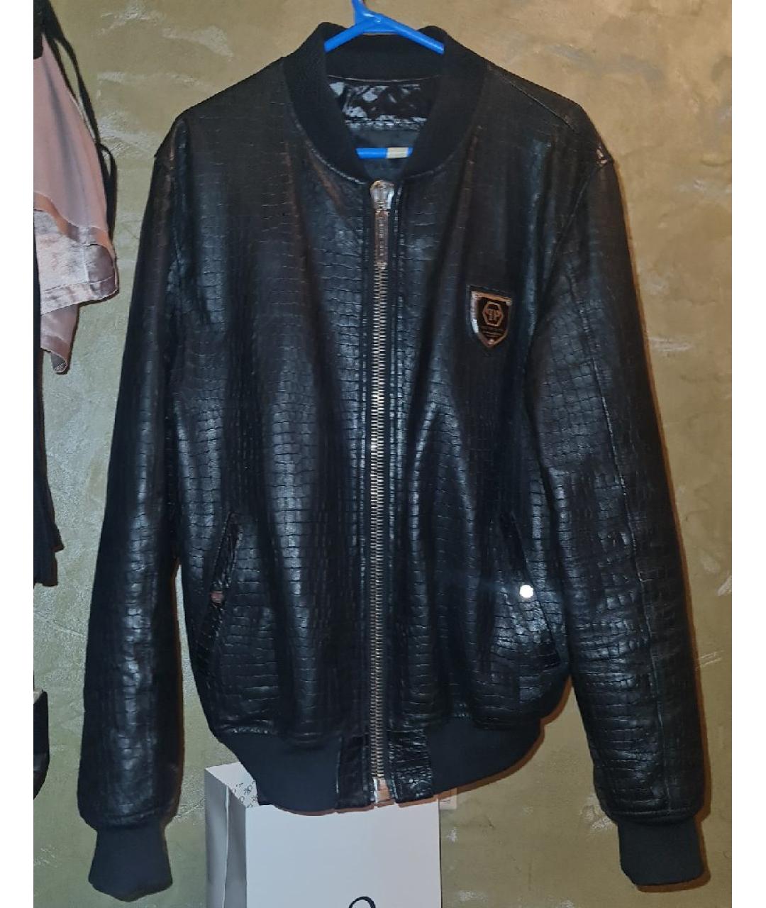 PHILIPP PLEIN Черная кожаная куртка, фото 10