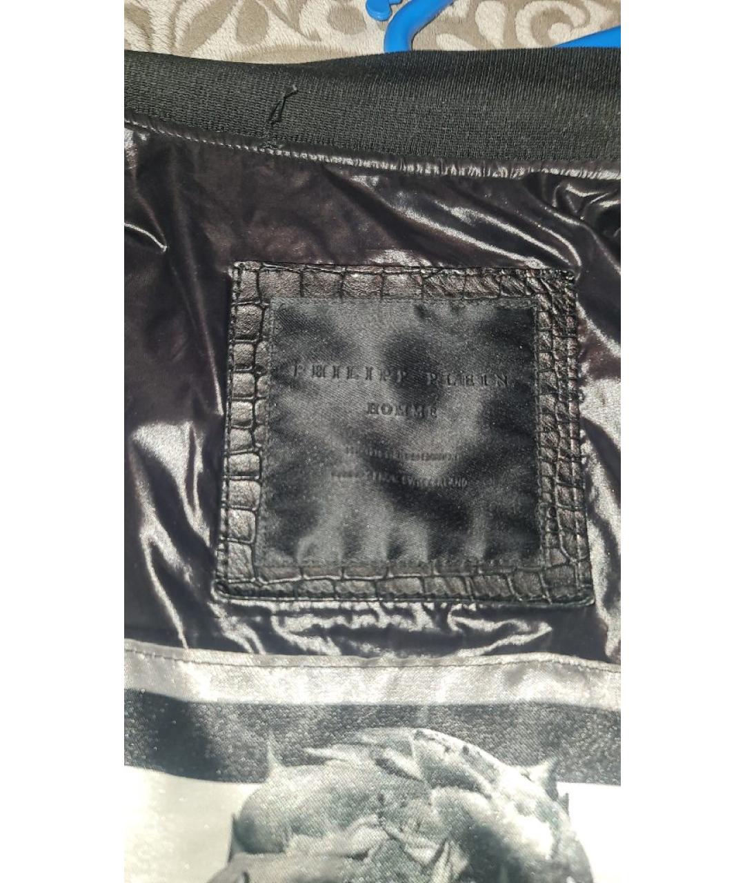 PHILIPP PLEIN Черная кожаная куртка, фото 3