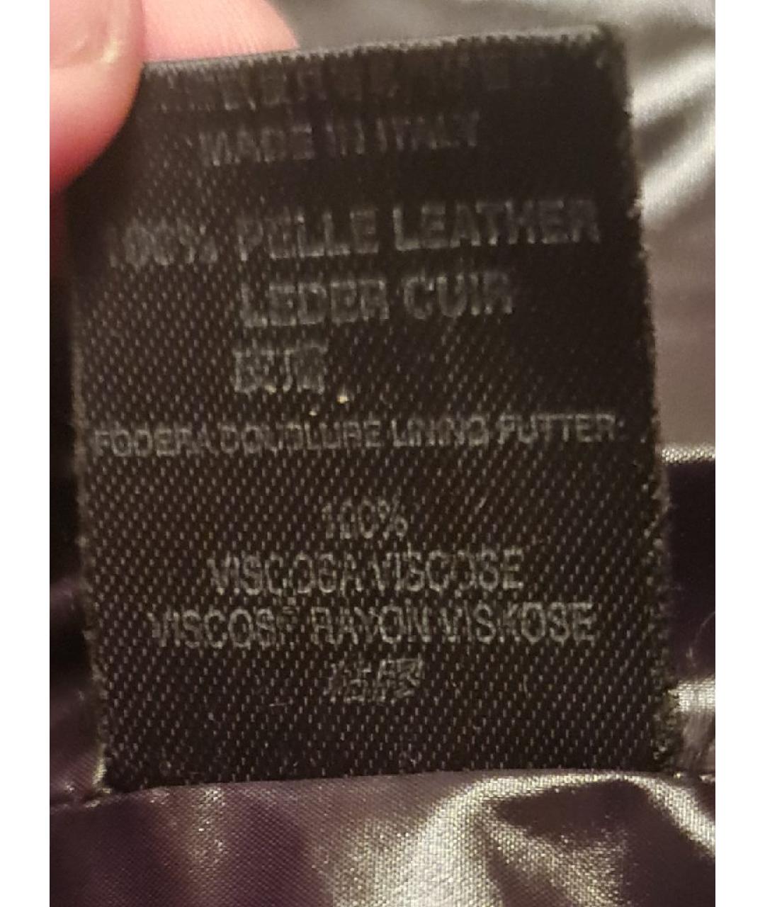 PHILIPP PLEIN Черная кожаная куртка, фото 6