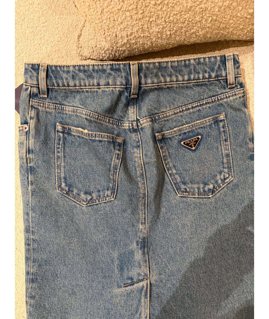 PRADA Деним юбка миди, фото 4