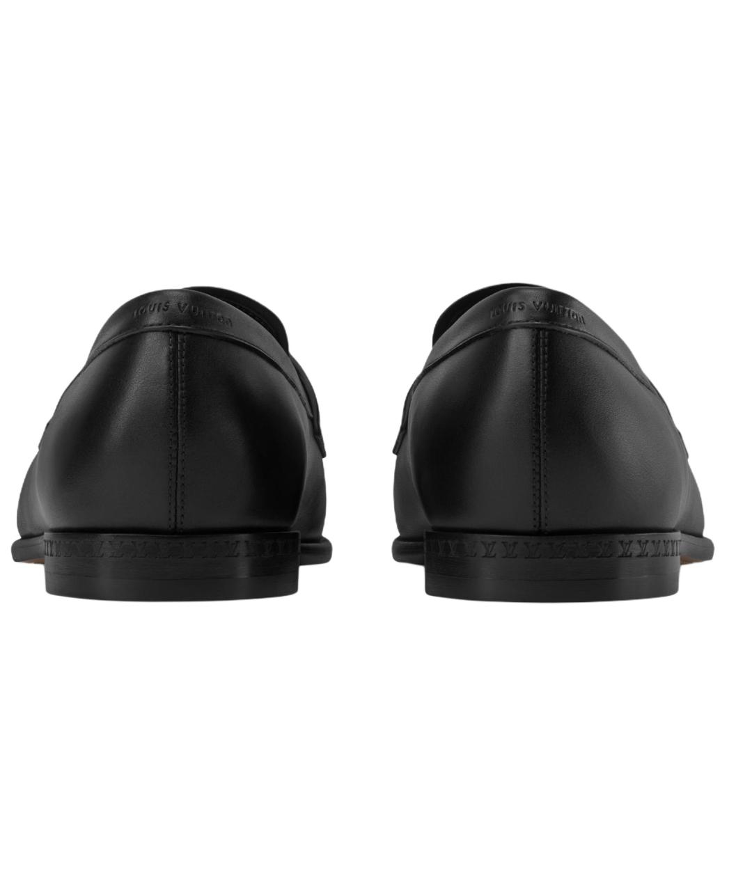 LOUIS VUITTON Черные кожаные лоферы, фото 3
