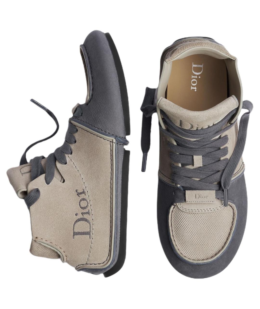 CHRISTIAN DIOR Серые высокие ботинки, фото 3