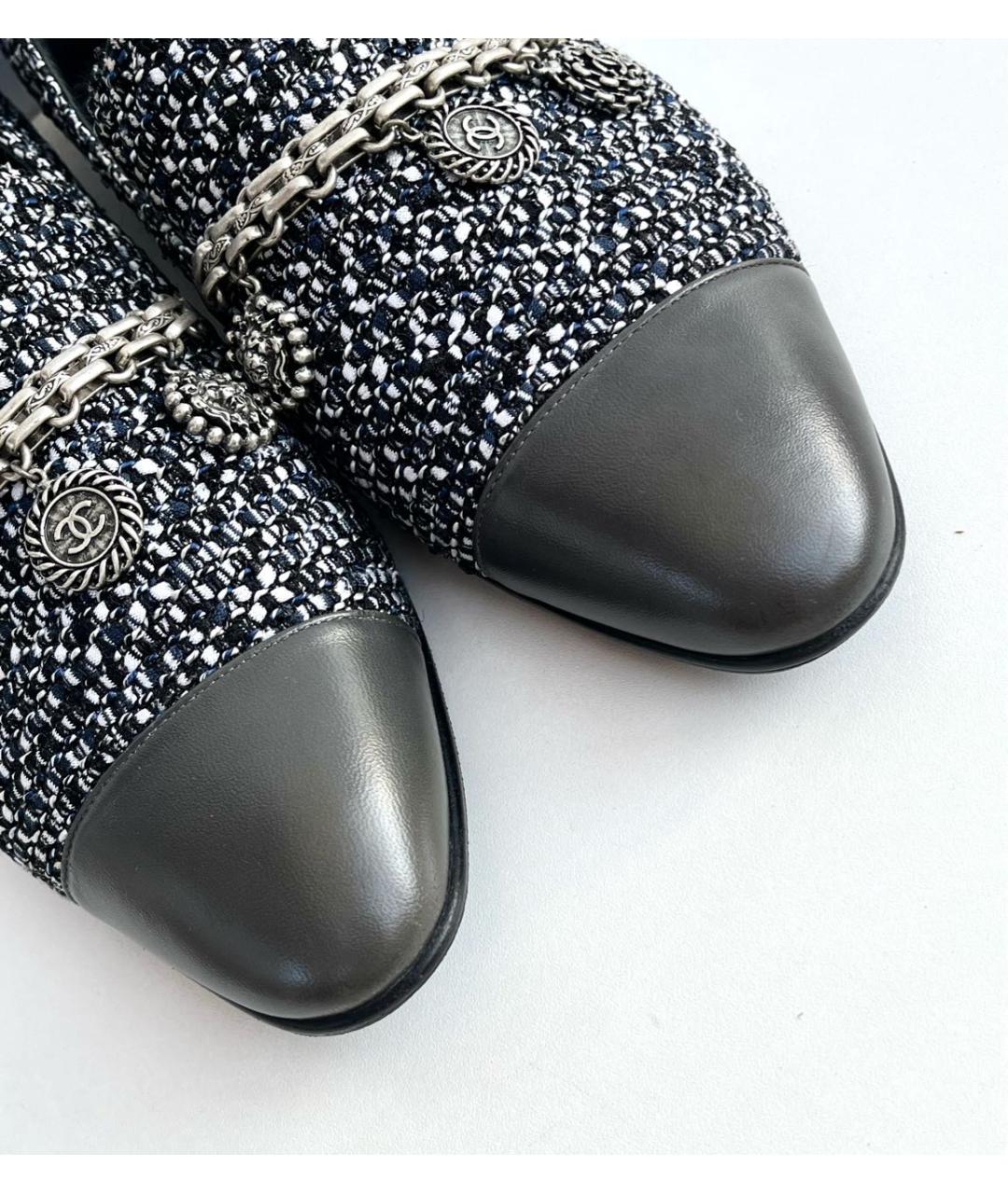 CHANEL Серые лоферы, фото 6