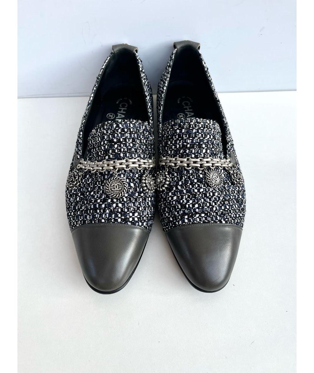 CHANEL Серые лоферы, фото 2