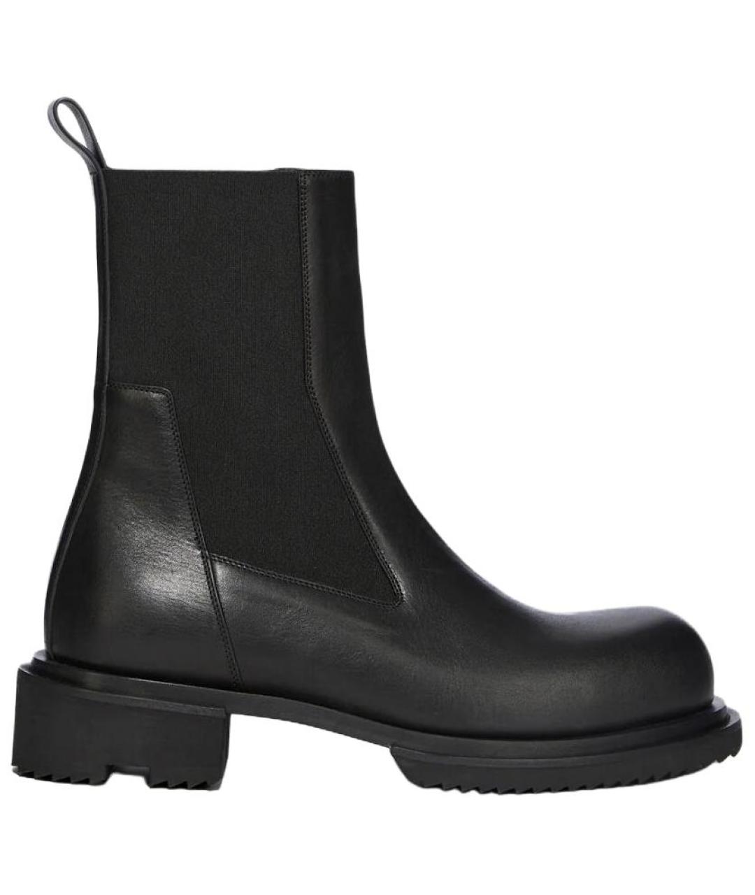 RICK OWENS Черные кожаные низкие ботинки, фото 1