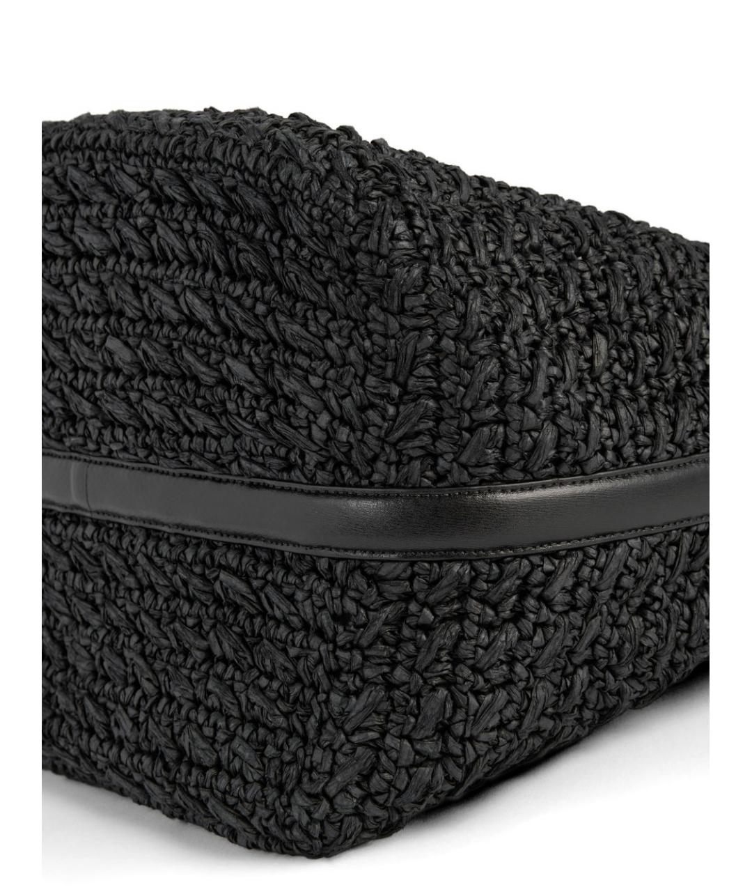 TOTEME Черная пелетеная сумка тоут, фото 4