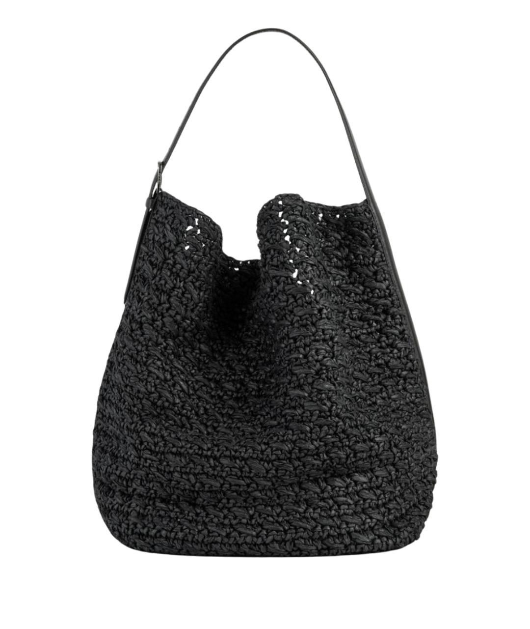 TOTEME Черная пелетеная сумка тоут, фото 1