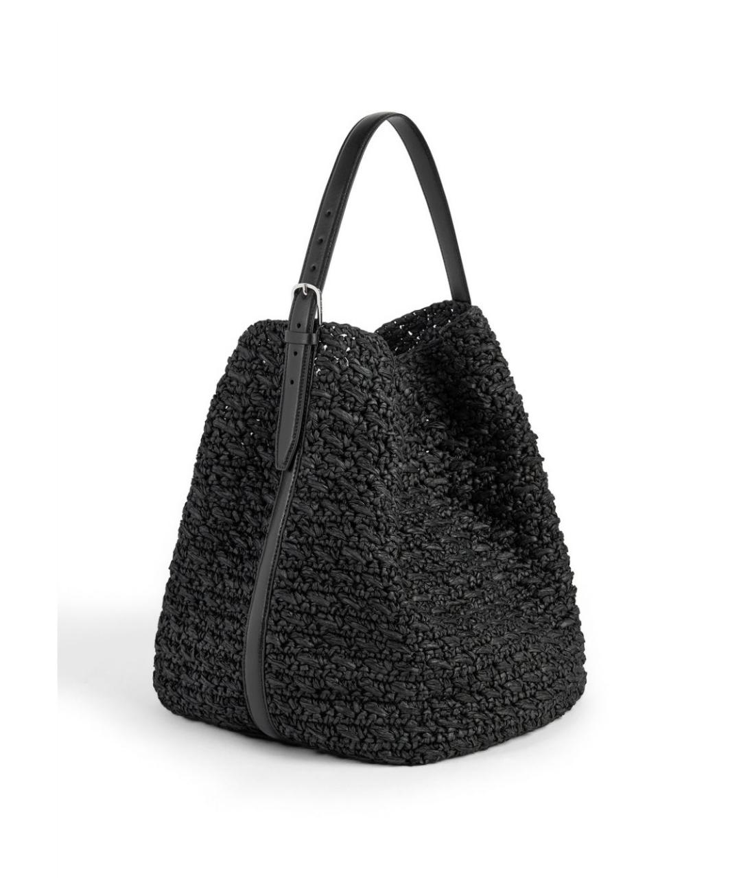 TOTEME Черная пелетеная сумка тоут, фото 2