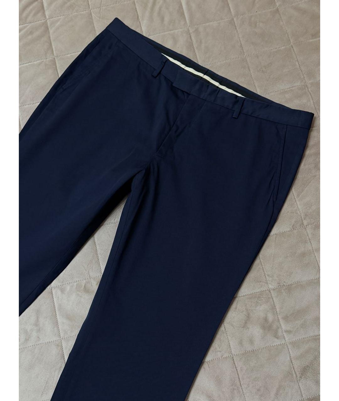 GUCCI Темно-синие хлопковые брюки чинос, фото 3