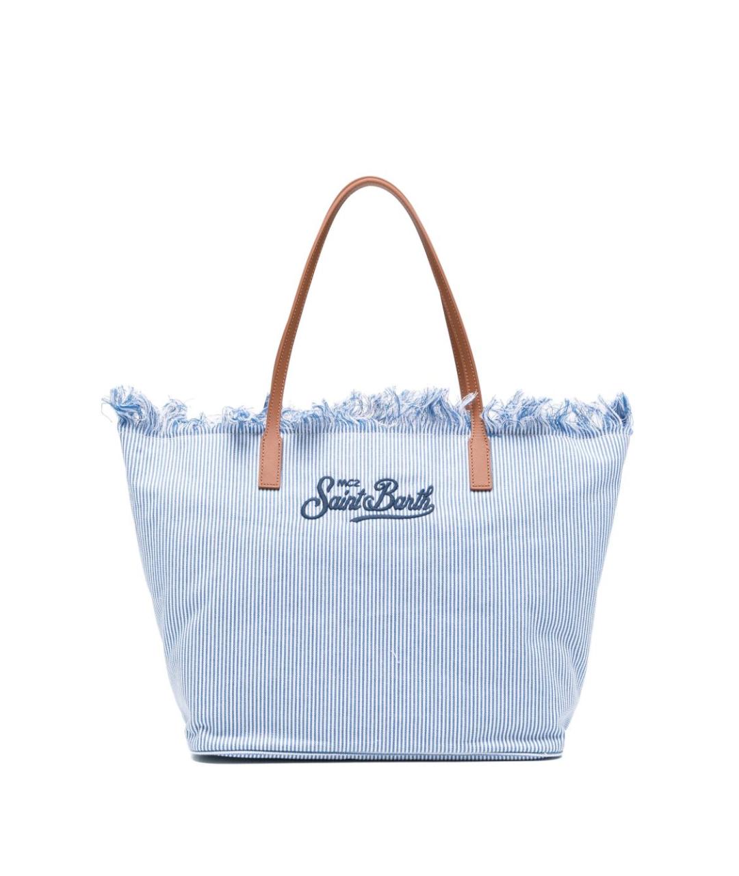 MC2 SAINT BARTH Голубая хлопковая сумка тоут, фото 1