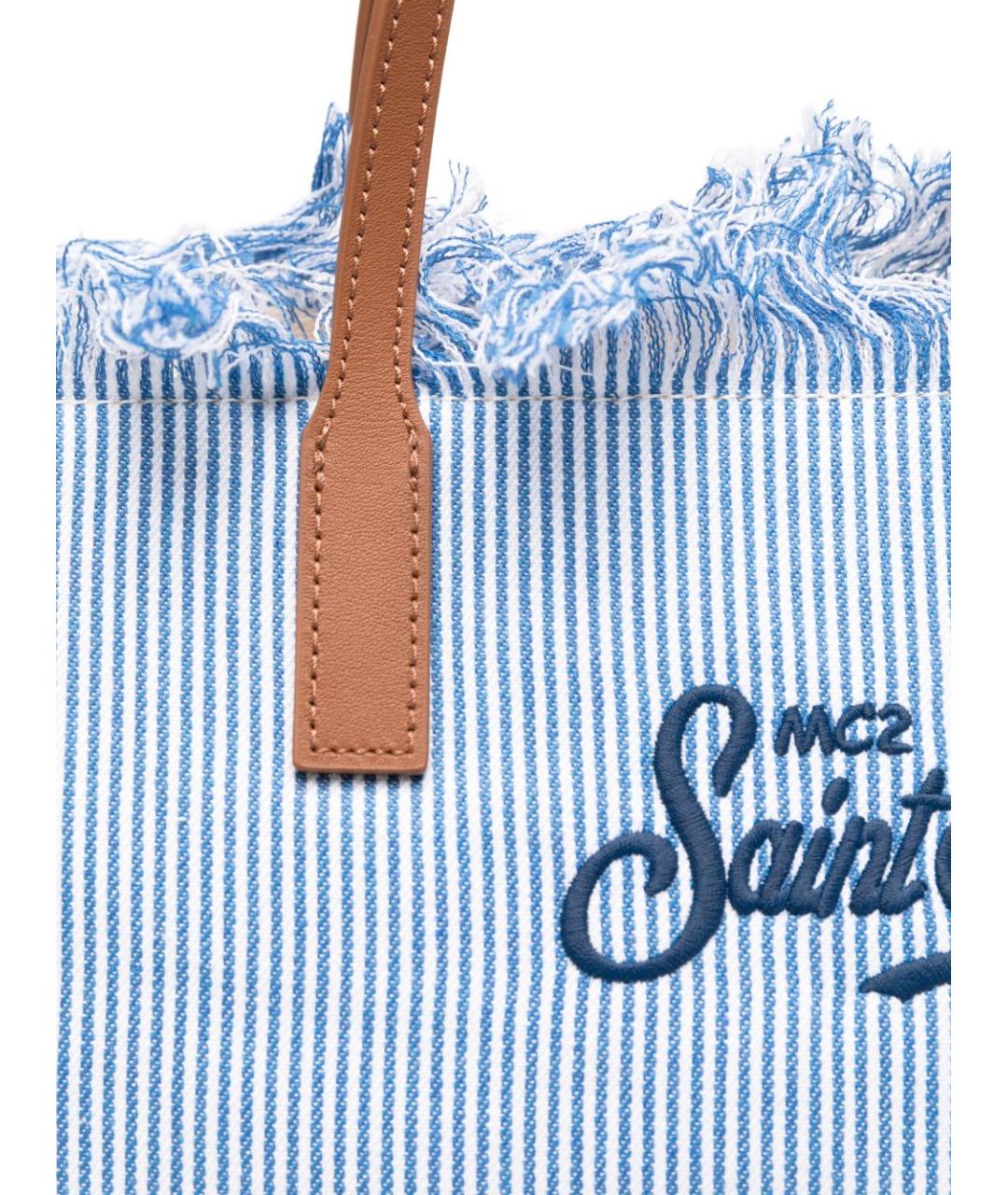 MC2 SAINT BARTH Голубая хлопковая сумка тоут, фото 2