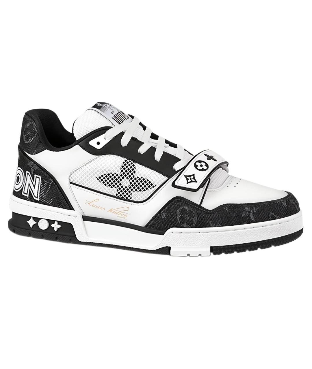 LOUIS VUITTON Черные кожаные кроссовки, фото 1