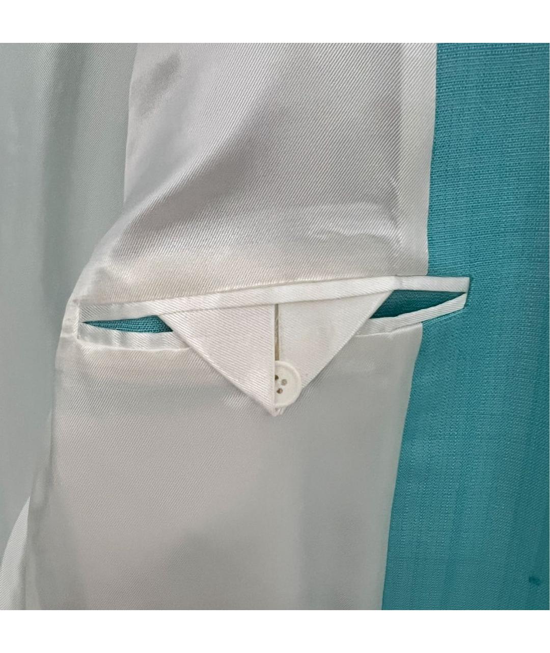 SANDRO Бирюзовый синтетический жакет/пиджак, фото 7