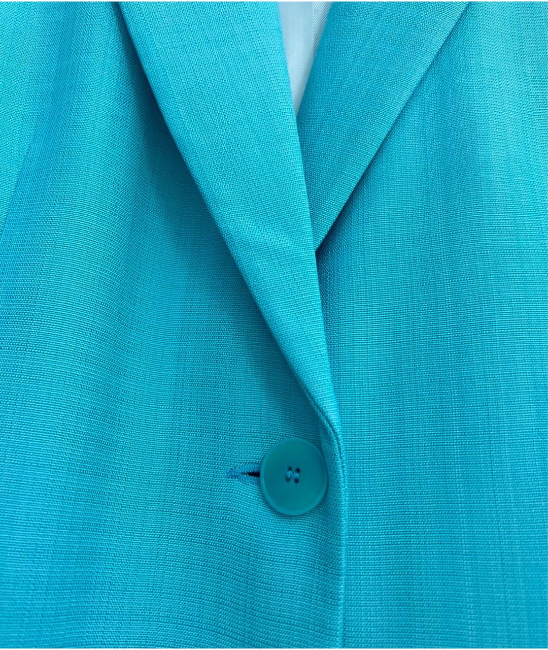 SANDRO Бирюзовый синтетический жакет/пиджак, фото 5