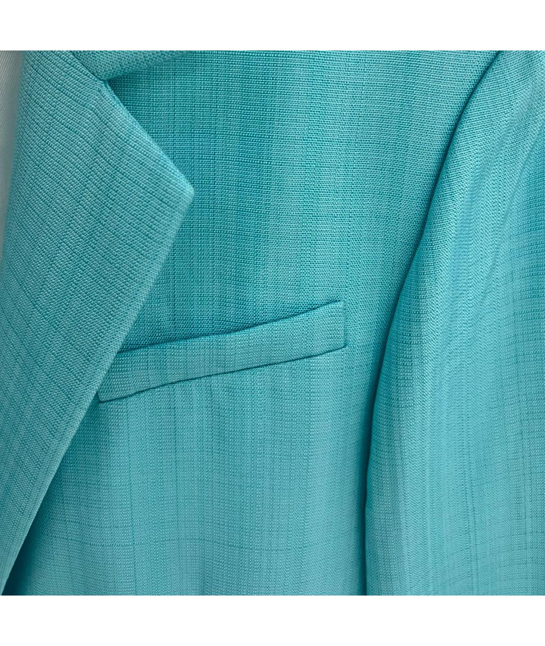 SANDRO Бирюзовый синтетический жакет/пиджак, фото 4