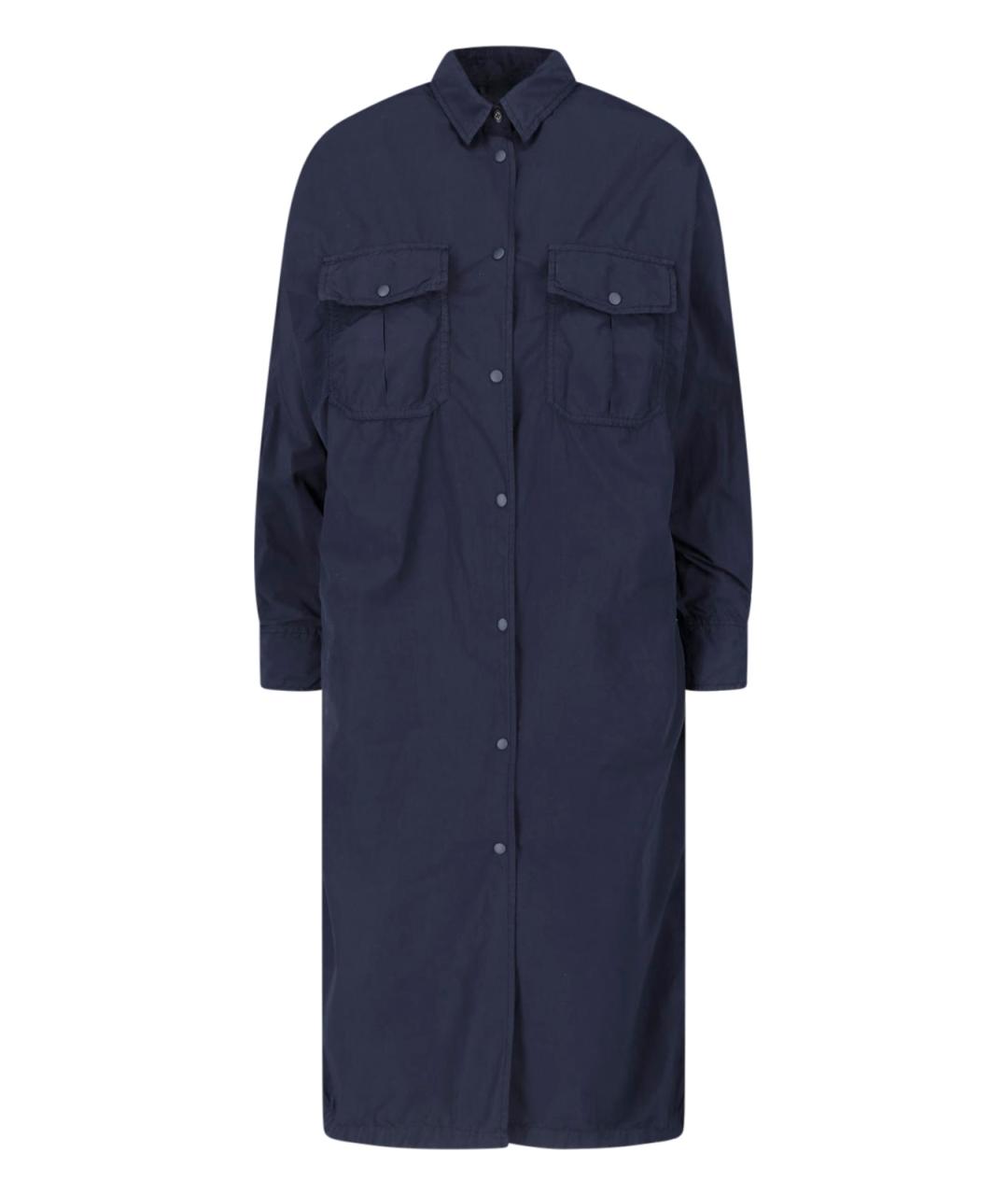 ASPESI Синее полиэстеровое пальто, фото 1