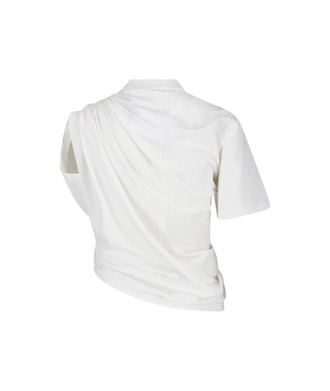 COURREGES Белая хлопковая футболка, фото 2