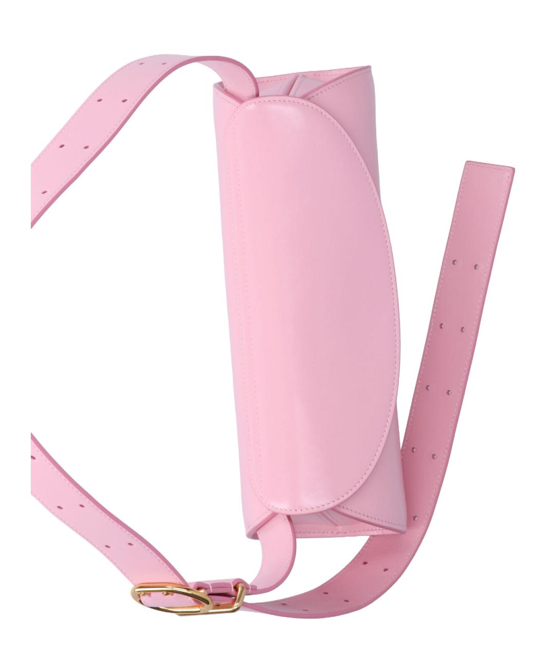 JIL SANDER Розовая кожаная сумка с короткими ручками, фото 4