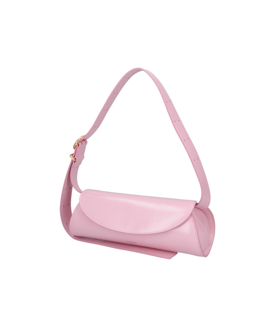JIL SANDER Розовая кожаная сумка с короткими ручками, фото 2