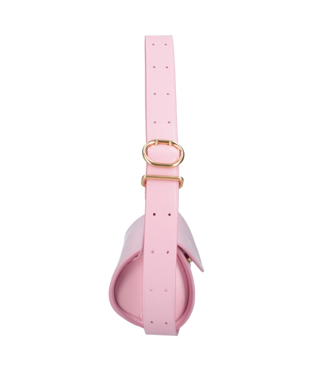 JIL SANDER Розовая кожаная сумка с короткими ручками, фото 5