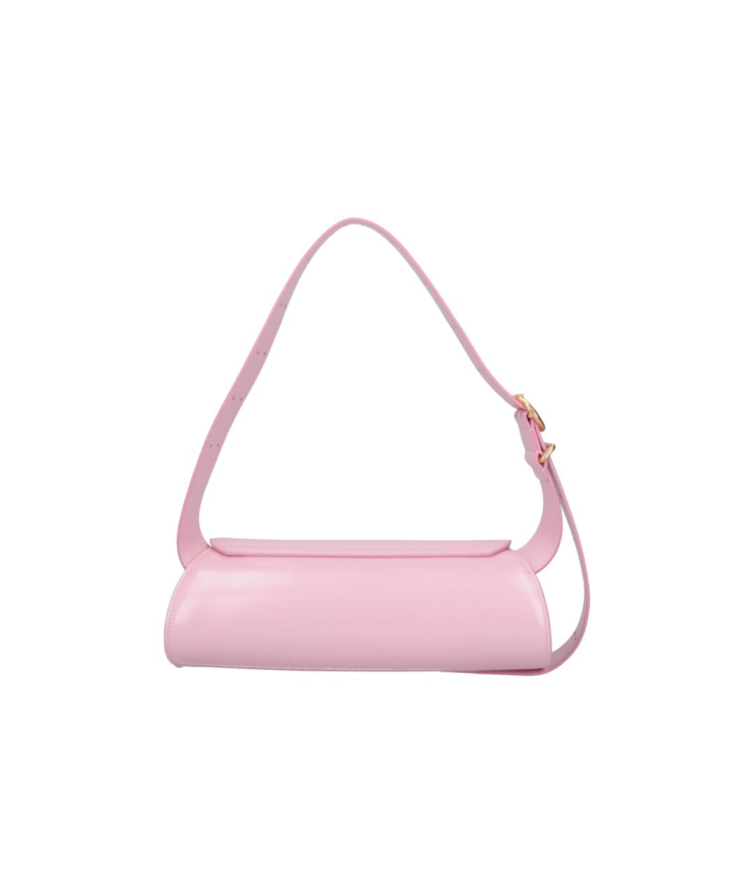 JIL SANDER Розовая кожаная сумка с короткими ручками, фото 3