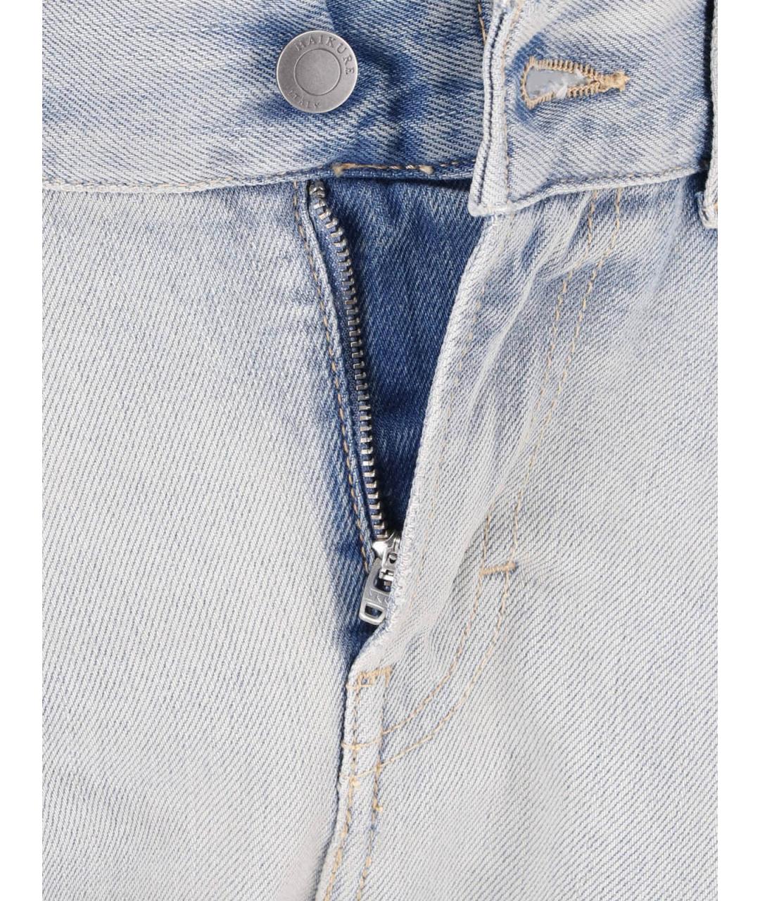 HAIKURE Серые хлопковые прямые джинсы, фото 5