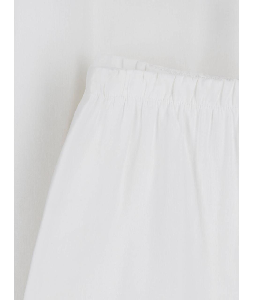 MAX MARA Белые льняные прямые брюки, фото 5