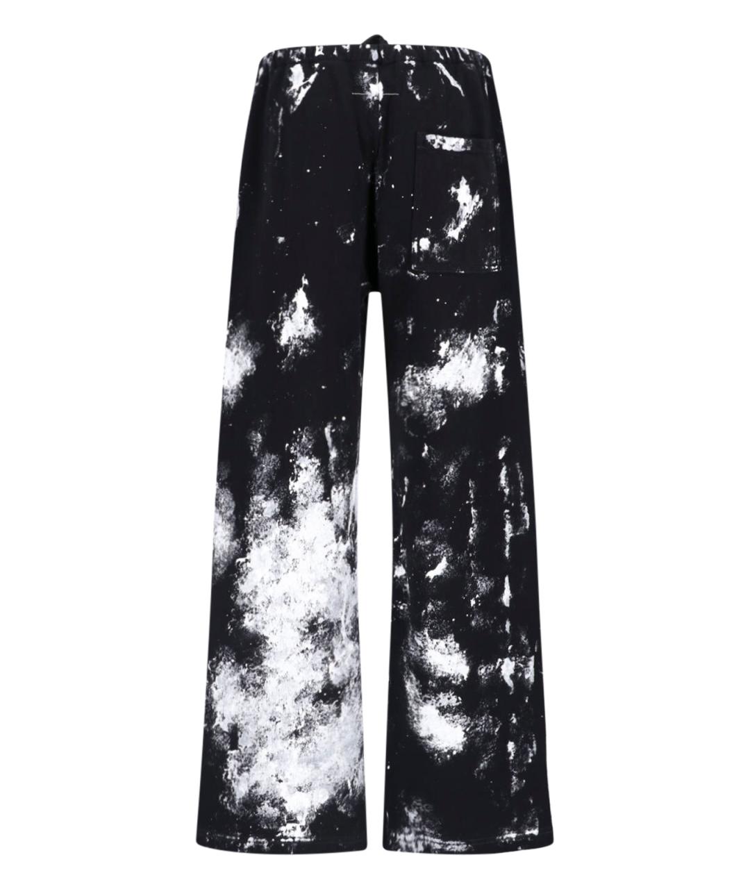 MM6 MAISON MARGIELA Черные хлопковые прямые брюки, фото 2