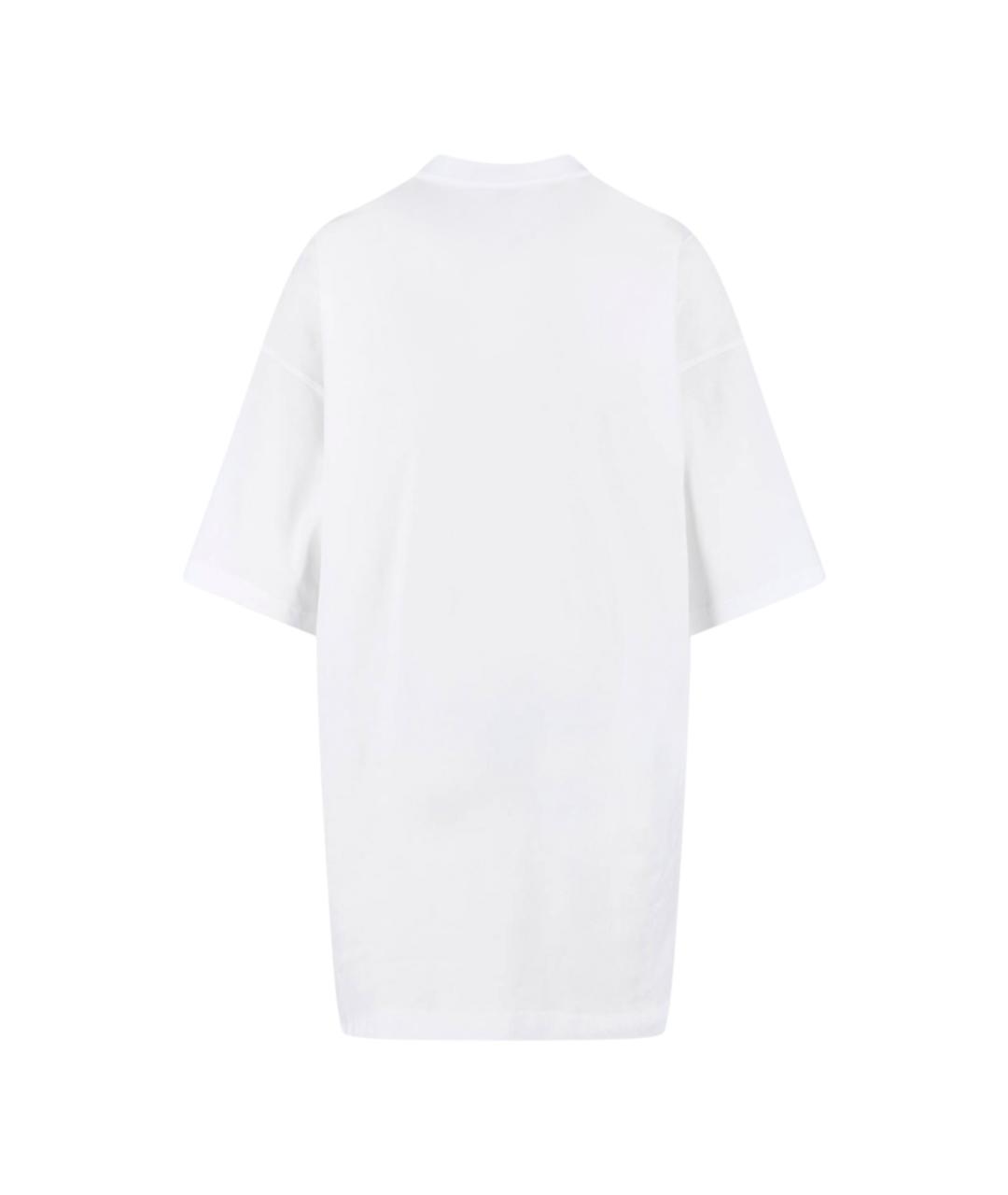 MOSCHINO Белое хлопковое повседневное платье, фото 2