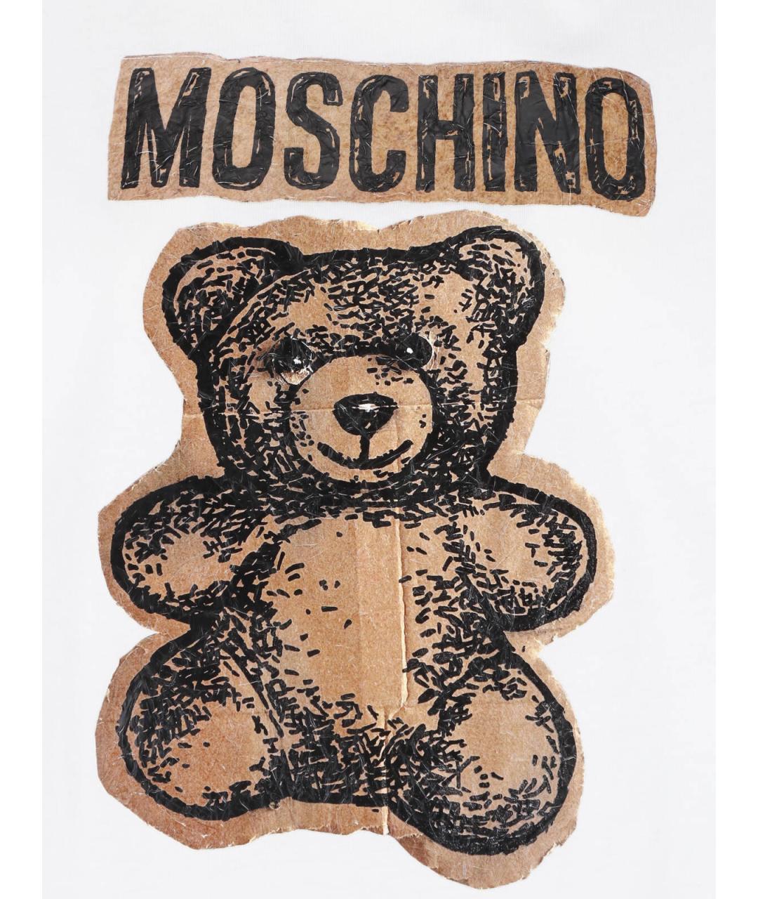 MOSCHINO Белое хлопковое повседневное платье, фото 3