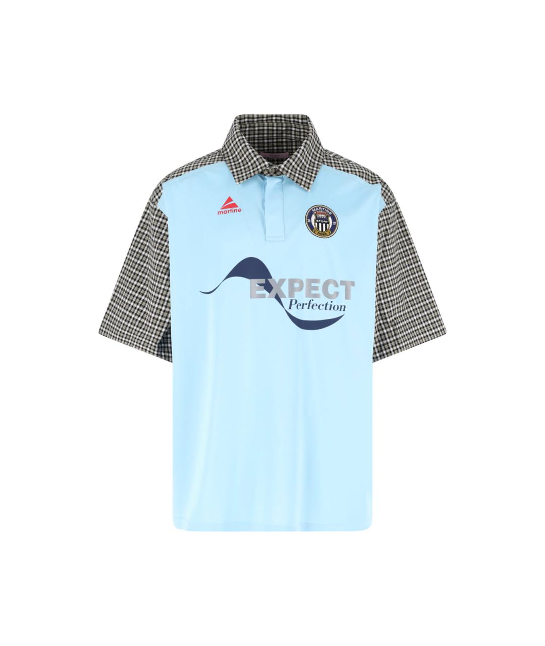 MARTINE ROSE Голубая хлопковая футболка, фото 1