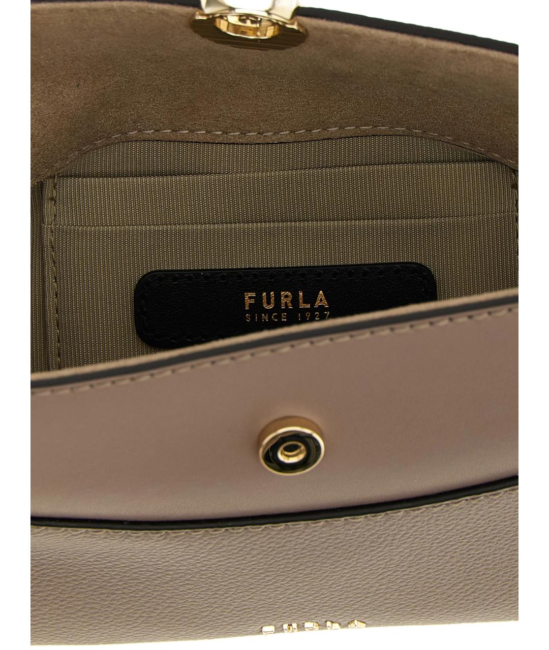 FURLA Серая сумка с короткими ручками, фото 4