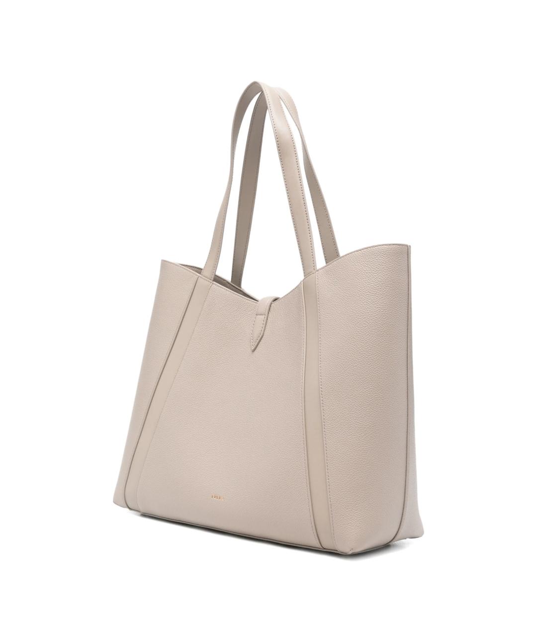 FURLA Серая кожаная сумка тоут, фото 2