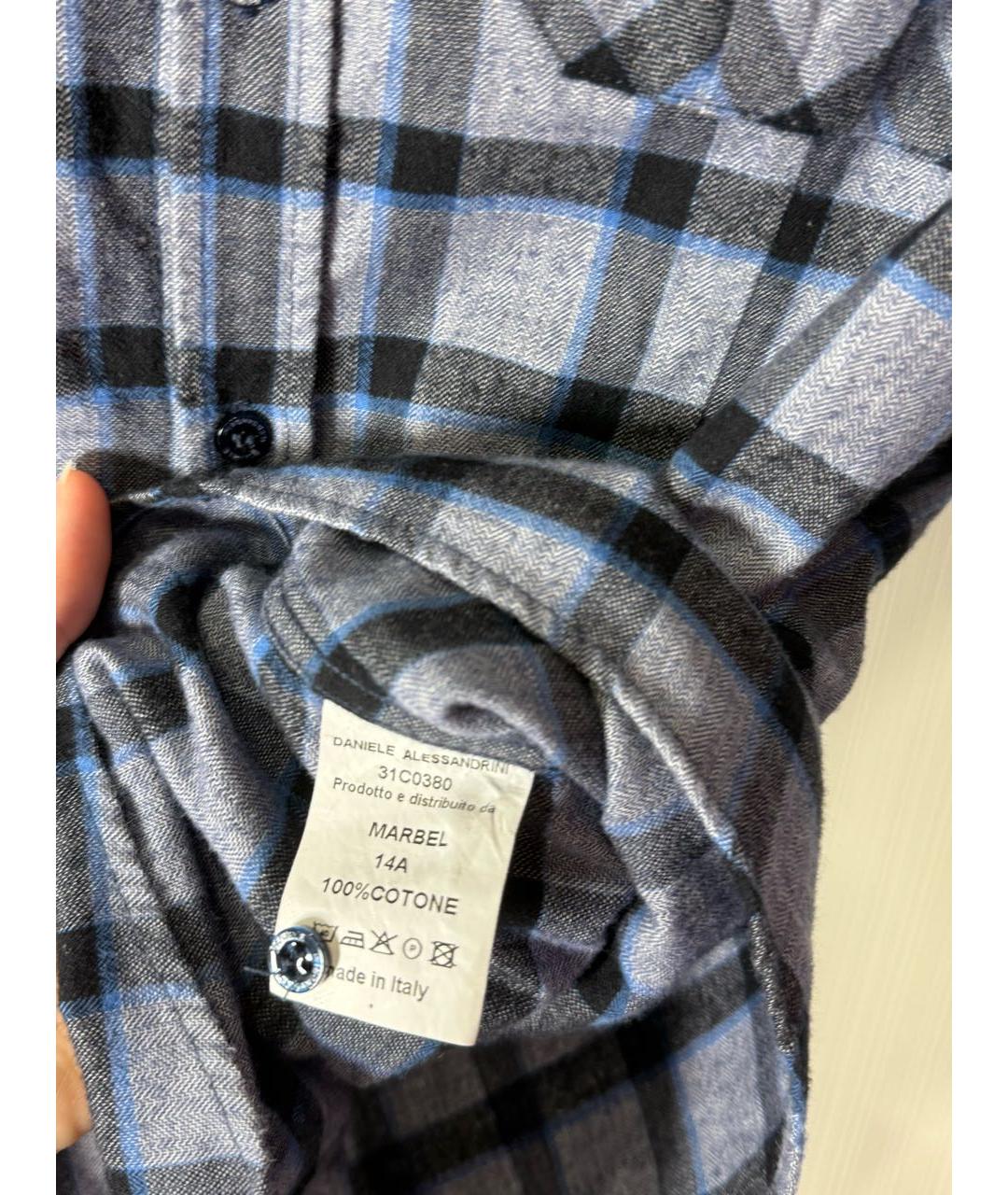 DANIELE ALESSANDRINI Мульти хлопковая детская рубашка, фото 7