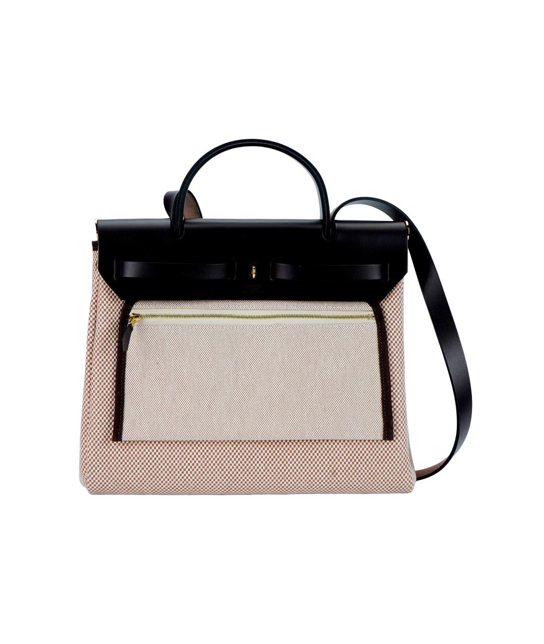 HERMES Бежевая сумка с короткими ручками, фото 3