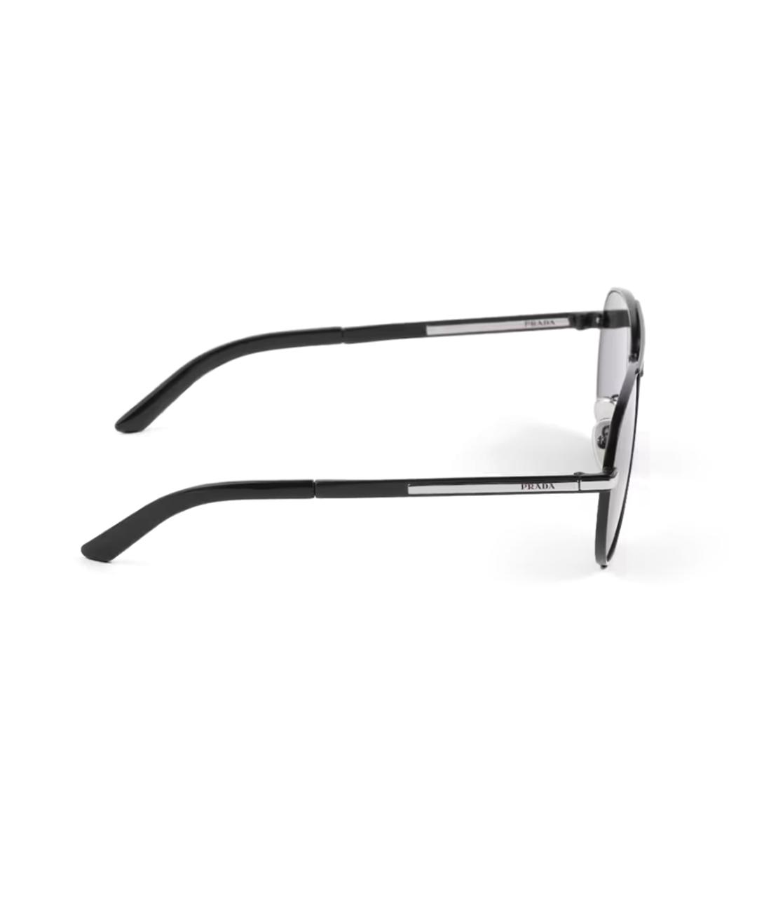 PRADA Черные металлические солнцезащитные очки, фото 4