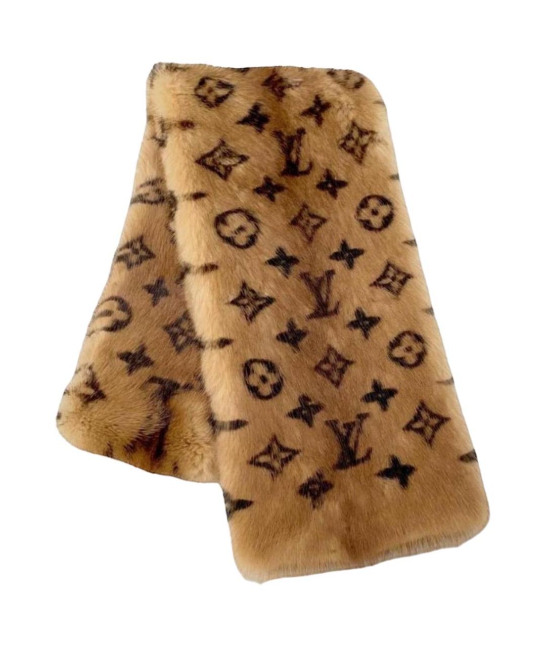 LOUIS VUITTON Коричневый шарф, фото 1