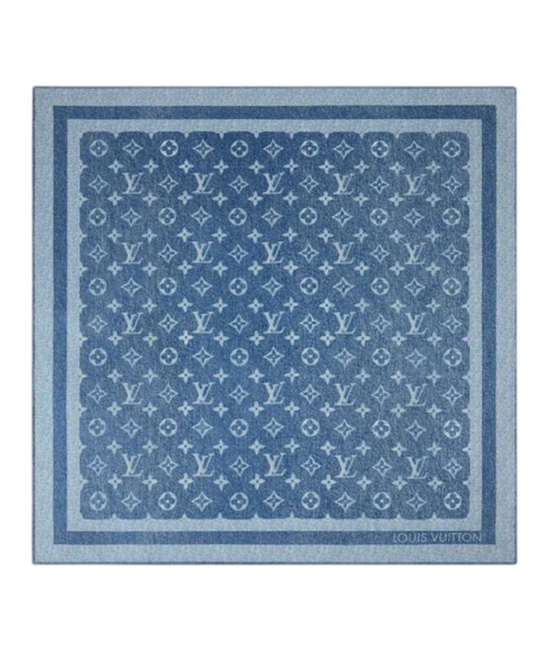 LOUIS VUITTON Синий шарф, фото 2