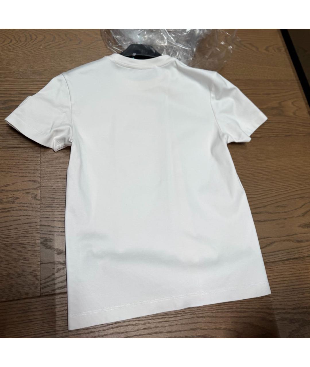 FENDI Белая хлопковая футболка, фото 5