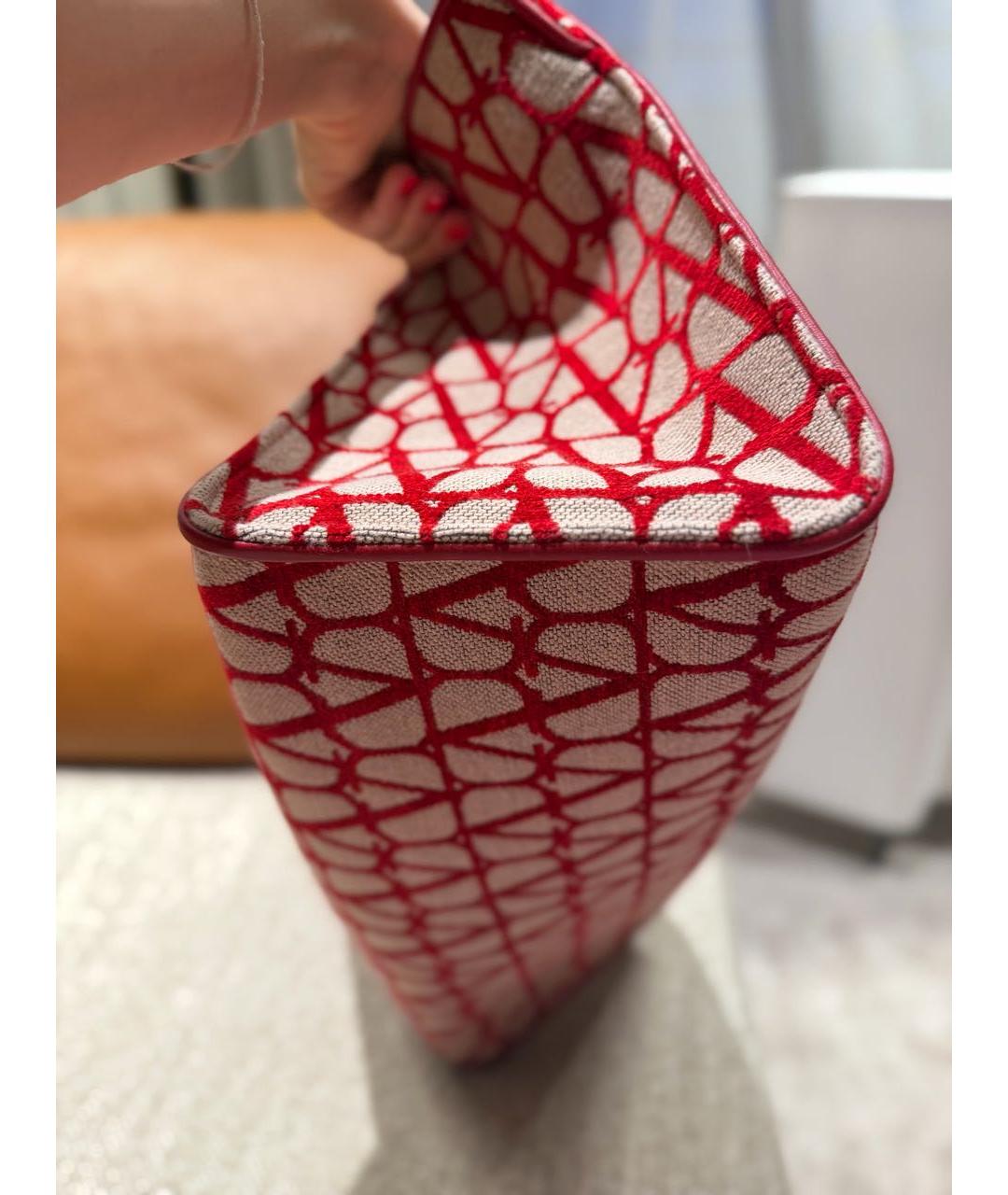 VALENTINO Красная сумка тоут, фото 5