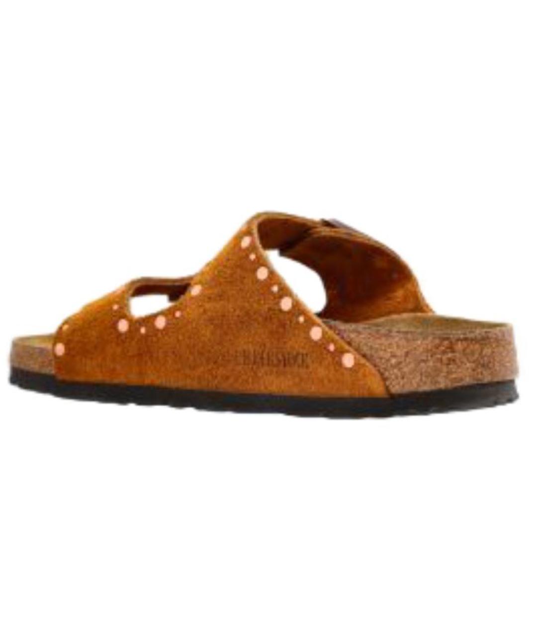 BIRKENSTOCK Коричневые замшевые сандалии, фото 5