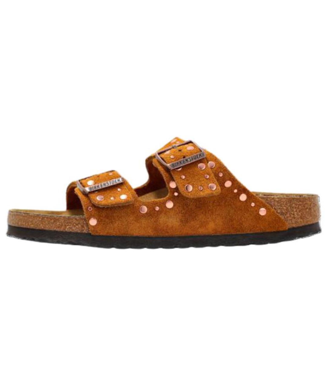 BIRKENSTOCK Коричневые замшевые сандалии, фото 2