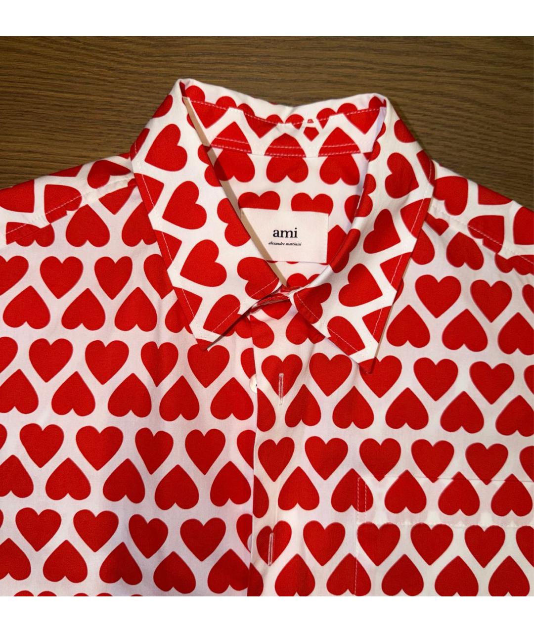 Ami Paris Красная хлопковая рубашка, фото 2