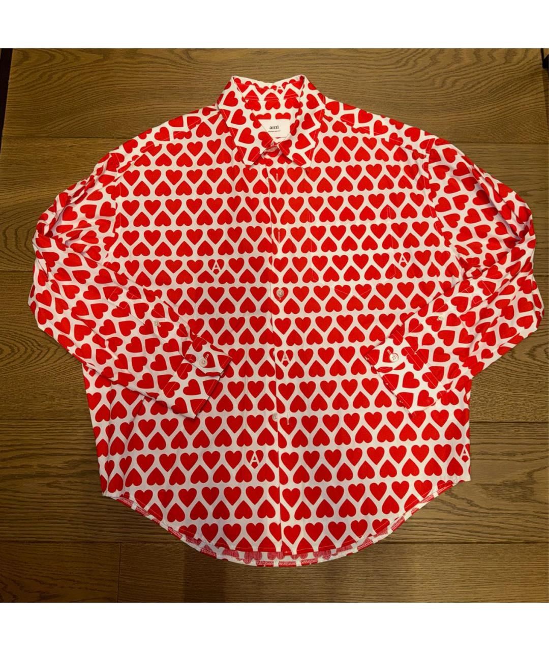 Ami Paris Красная хлопковая рубашка, фото 5