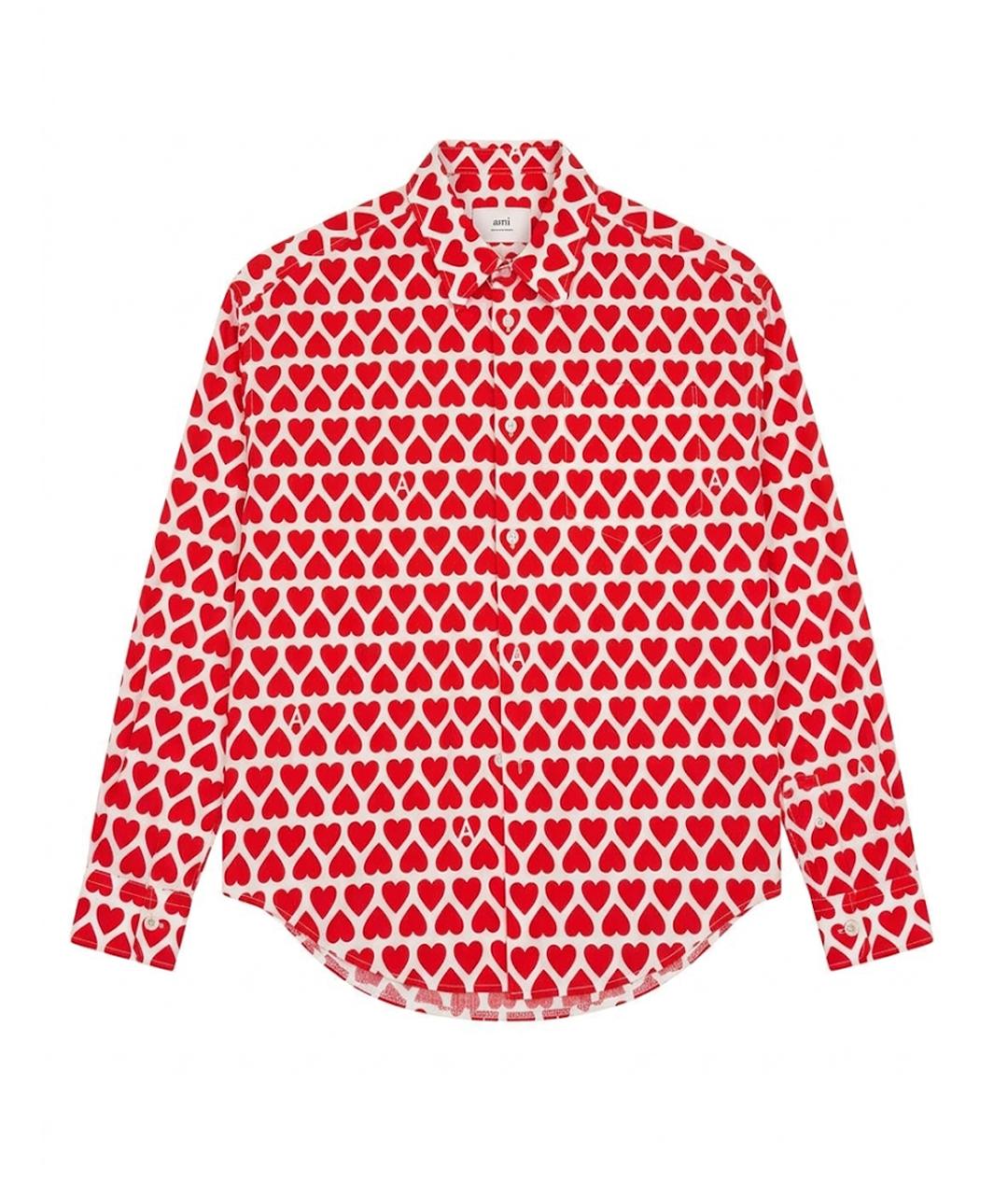 Ami Paris Красная хлопковая рубашка, фото 1