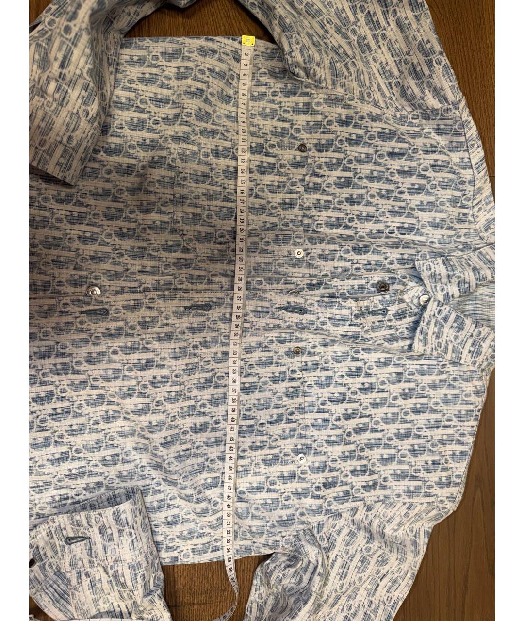 CHRISTIAN DIOR Голубая хлопковая рубашка, фото 2