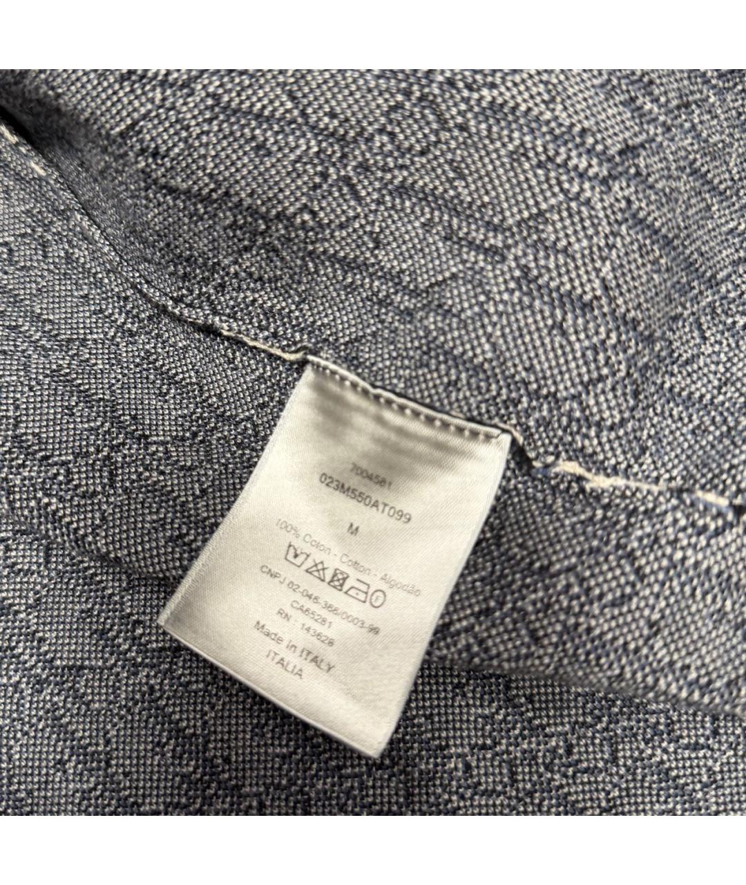 CHRISTIAN DIOR Синяя хлопковая рубашка, фото 3