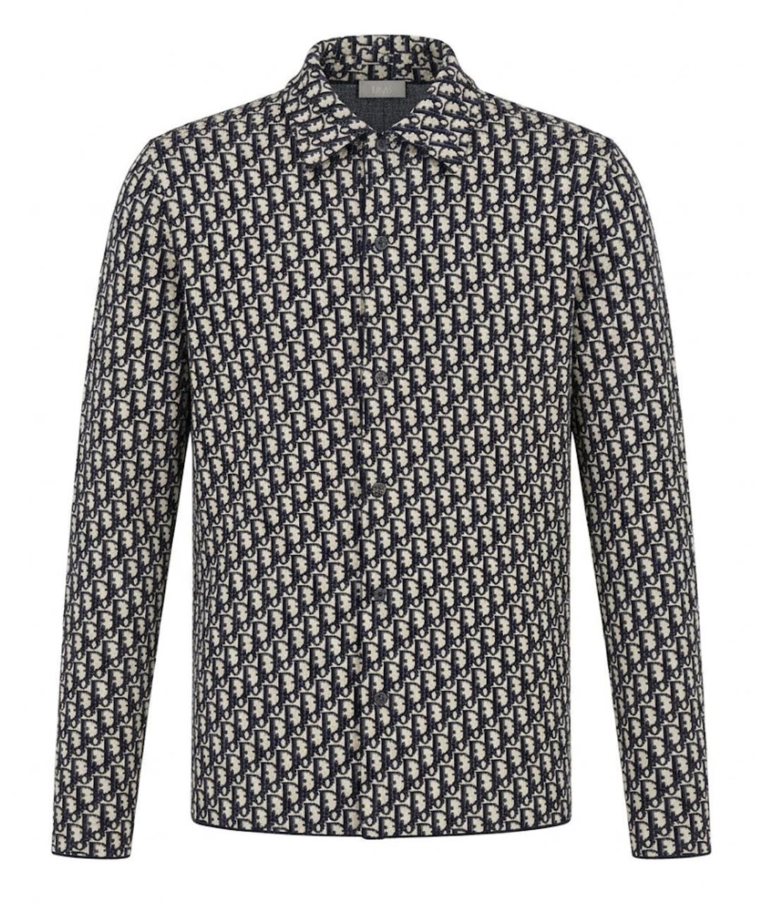 CHRISTIAN DIOR Синяя хлопковая рубашка, фото 1