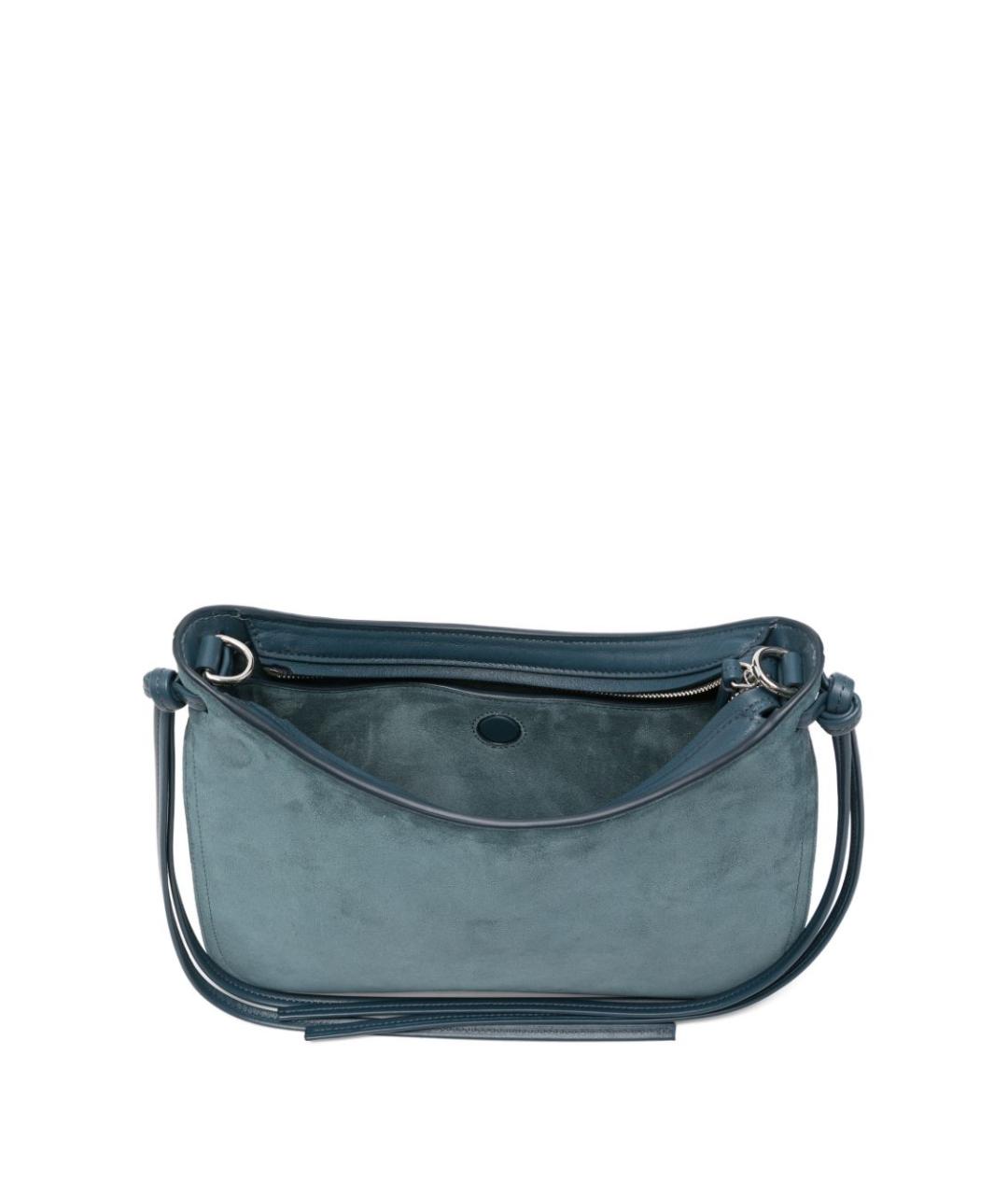 PHOEBE PHILO Голубая замшевая сумка через плечо, фото 5
