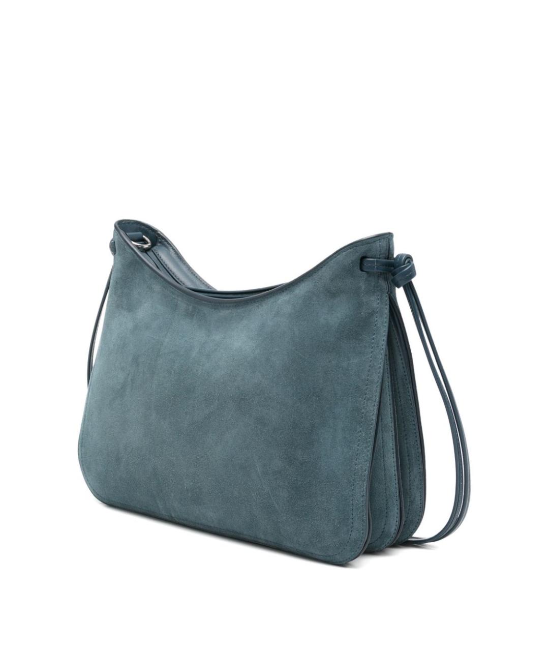 PHOEBE PHILO Голубая замшевая сумка через плечо, фото 3